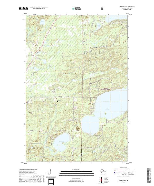 Pioneer Lake topographic map thumbnail