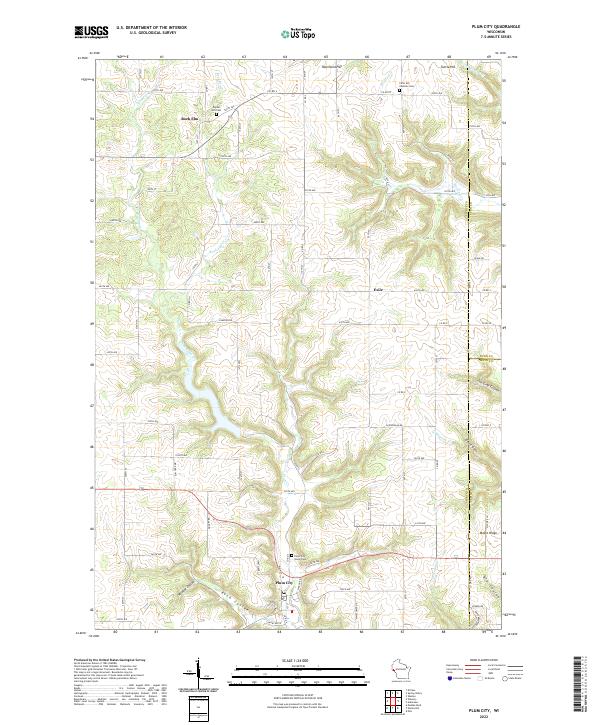 Plum City topographic map thumbnail
