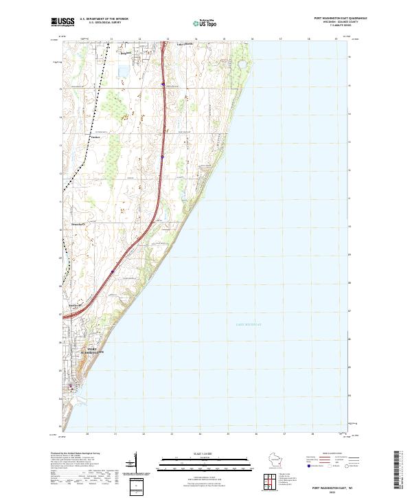 Port Washington East topographic map thumbnail