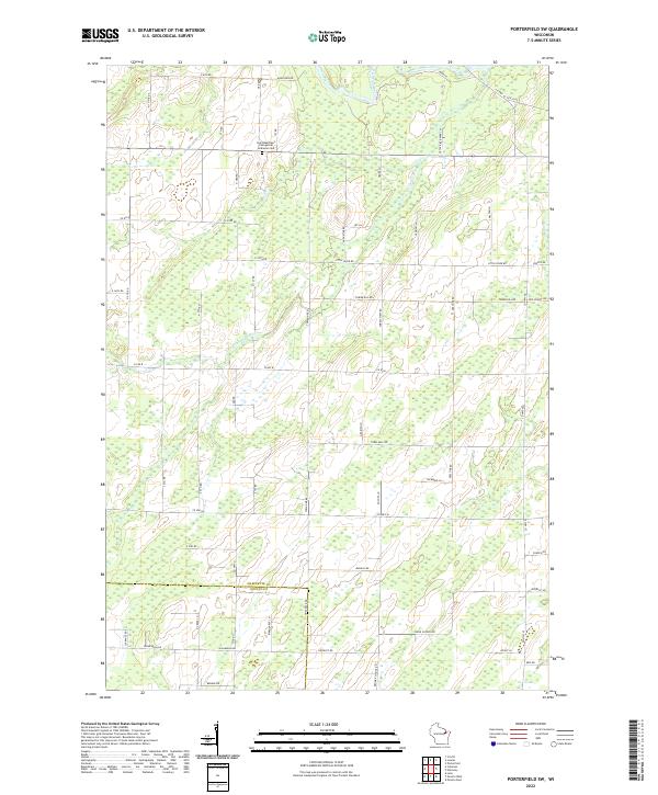 Porterfield SW topographic map thumbnail