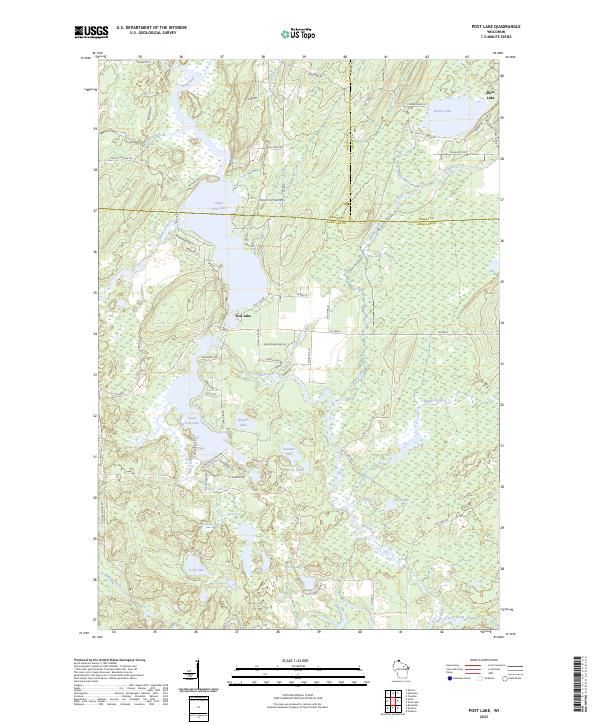 Post Lake topographic map thumbnail