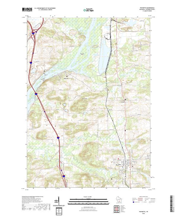 Poynette topographic map thumbnail
