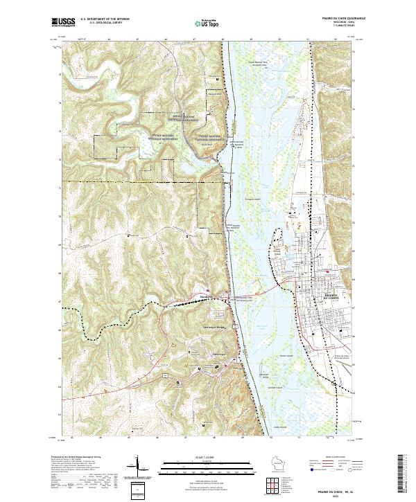 Prairie du Chien topographic map thumbnail