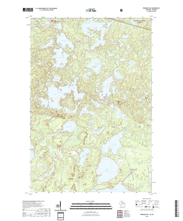 Presque Isle topographic map thumbnail