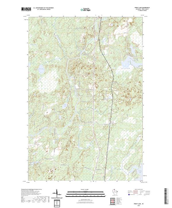 Priest Lake topographic map thumbnail