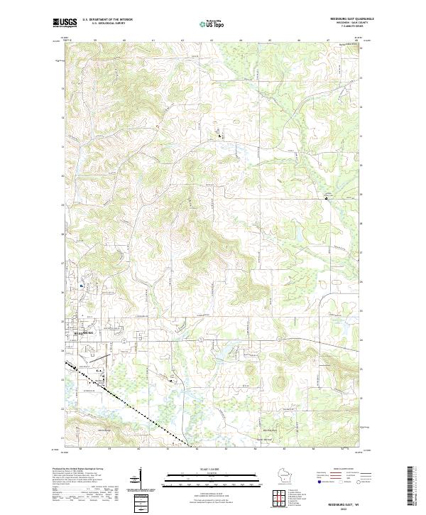 Reedsburg East topographic map thumbnail