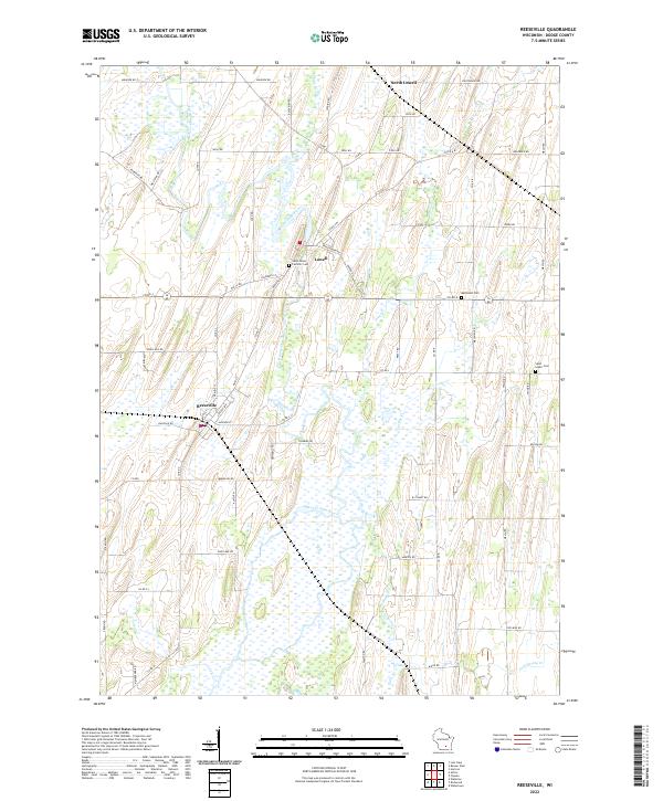 Reeseville topographic map thumbnail