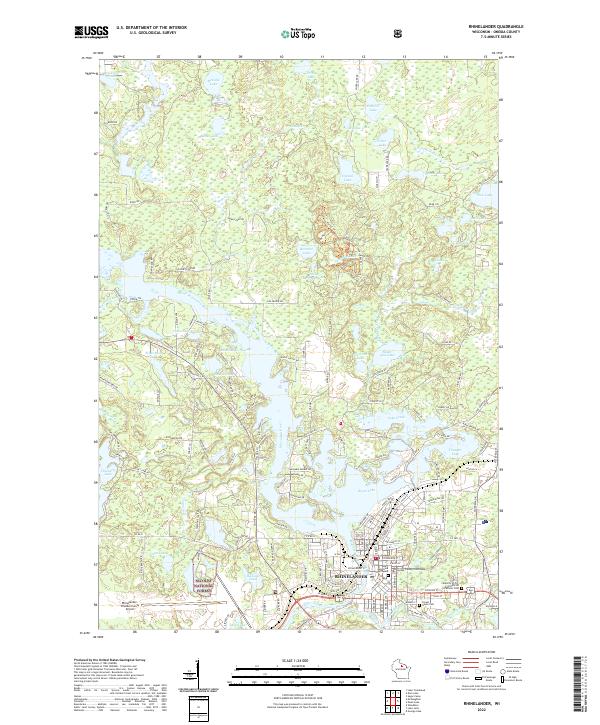 Rhinelander topographic map thumbnail