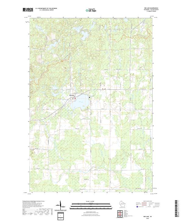 Rib Lake topographic map thumbnail