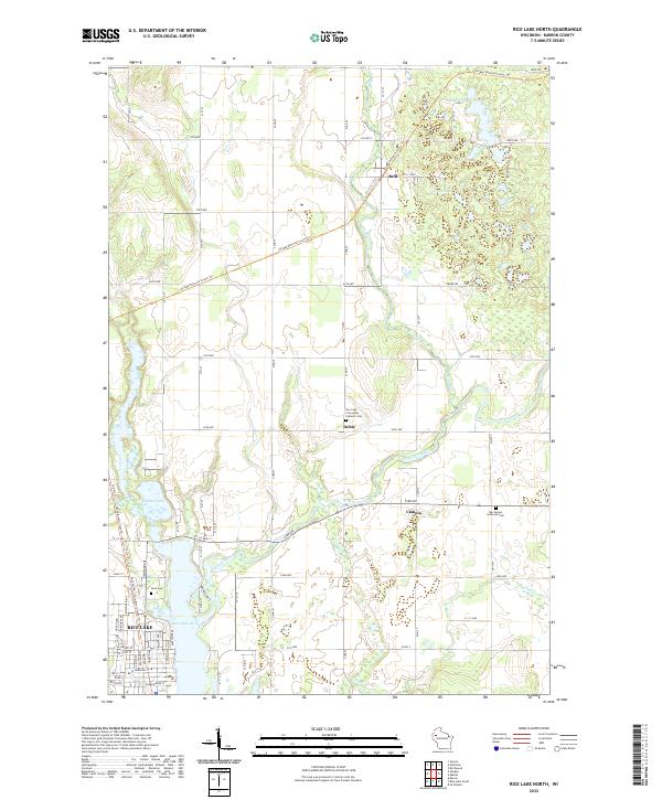 Rice Lake North topographic map thumbnail