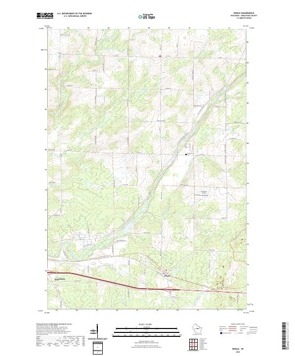 Ringle topographic map thumbnail
