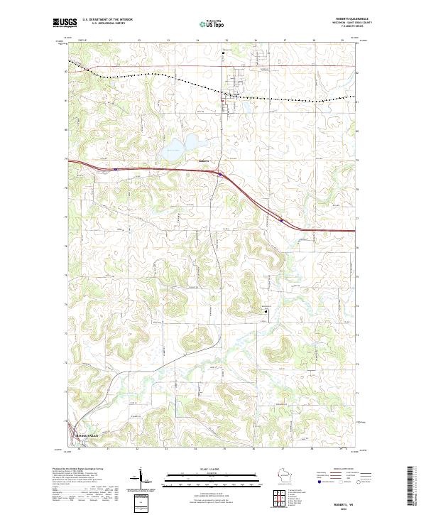 Roberts topographic map thumbnail