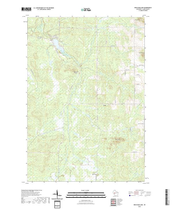 Rock Dam Lake topographic map thumbnail