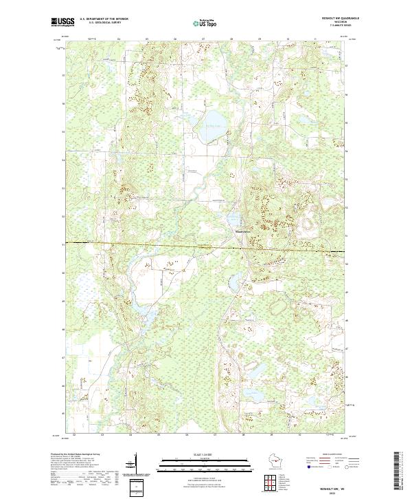 Rosholt NW topographic map thumbnail