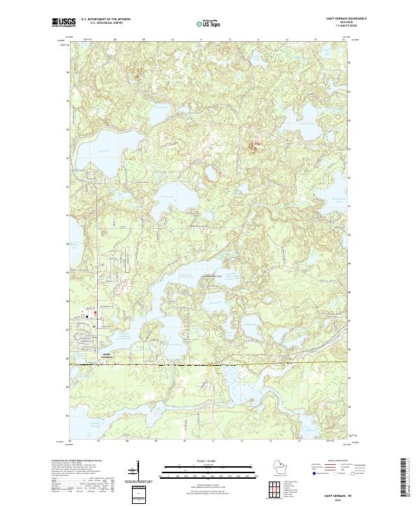 Saint Germain topographic map thumbnail