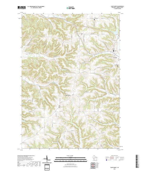 Saint Marys topographic map thumbnail