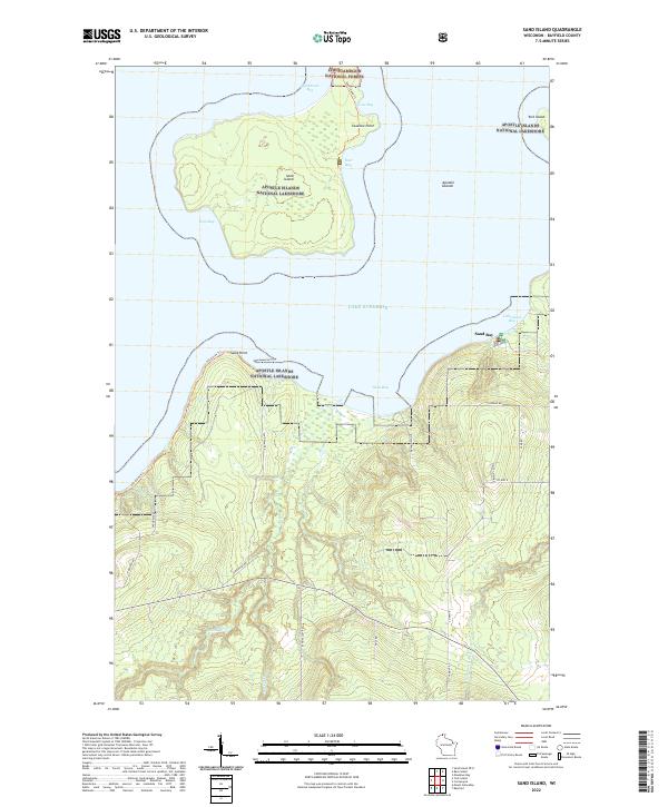 Sand Island topographic map thumbnail
