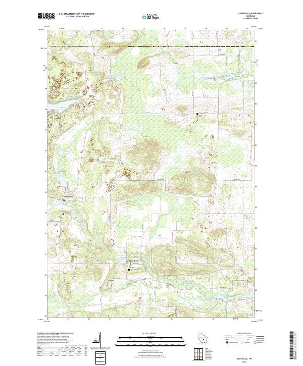 Saxeville topographic map thumbnail