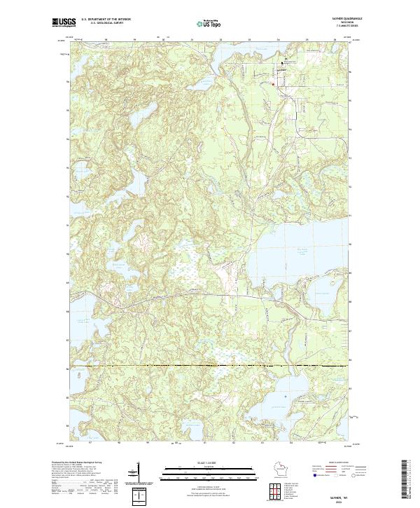Sayner topographic map thumbnail