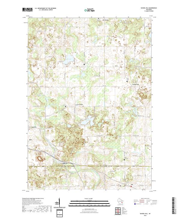 School Hill topographic map thumbnail