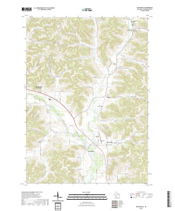 Sextonville topographic map thumbnail