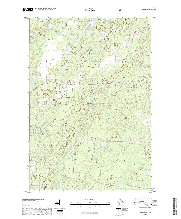 Shadow Lake topographic map thumbnail