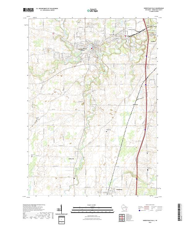 Sheboygan Falls topographic map thumbnail