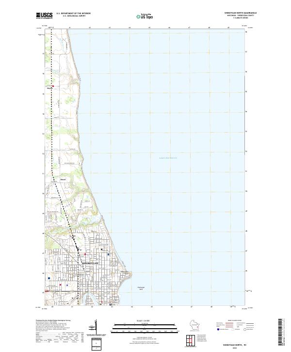 Sheboygan North topographic map thumbnail