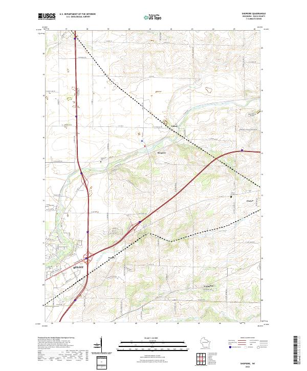Shopiere topographic map thumbnail