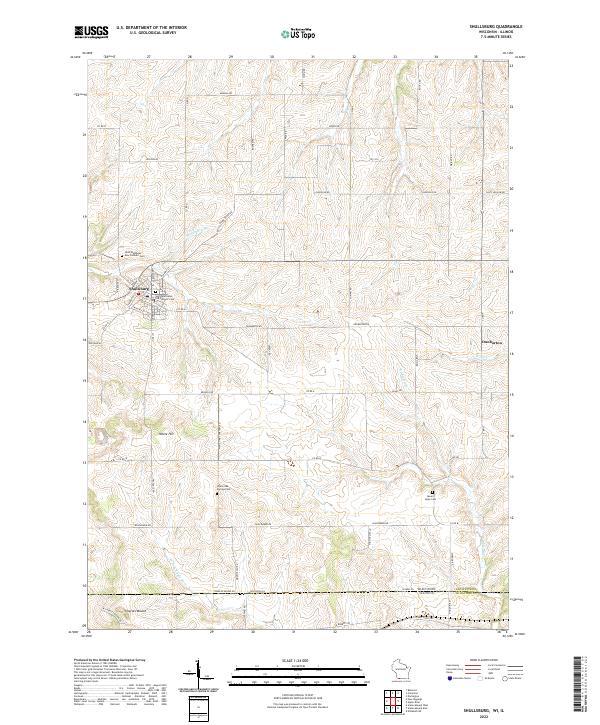 Shullsburg topographic map thumbnail