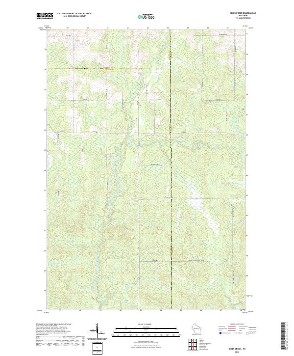 Simes Creek topographic map thumbnail