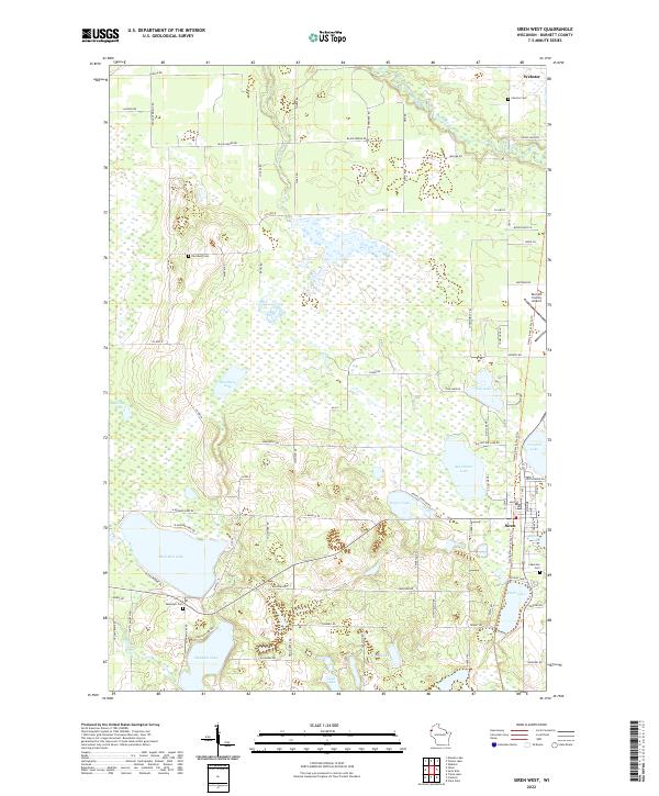 Siren West topographic map thumbnail