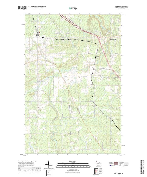 South Range topographic map thumbnail