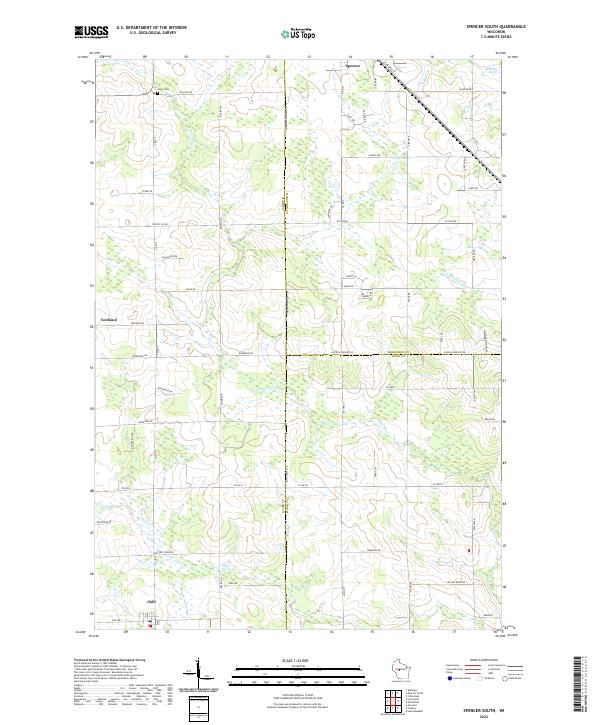 Spencer South topographic map thumbnail