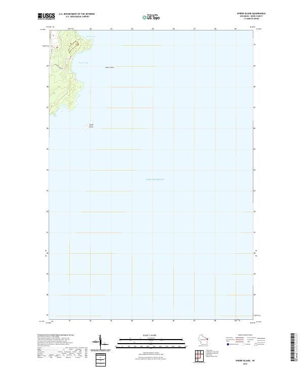 Spider Island topographic map thumbnail