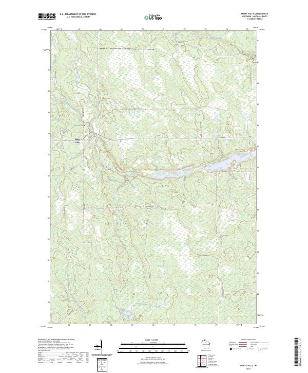 Spirit Falls topographic map thumbnail