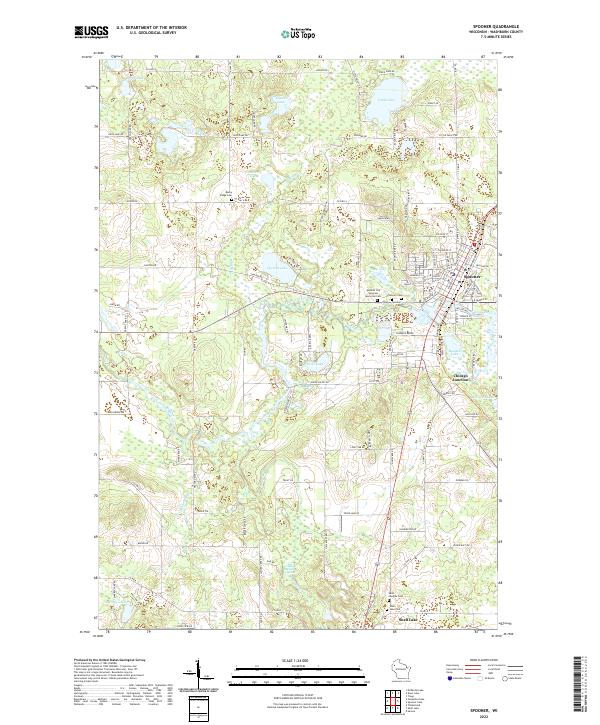 Spooner topographic map thumbnail