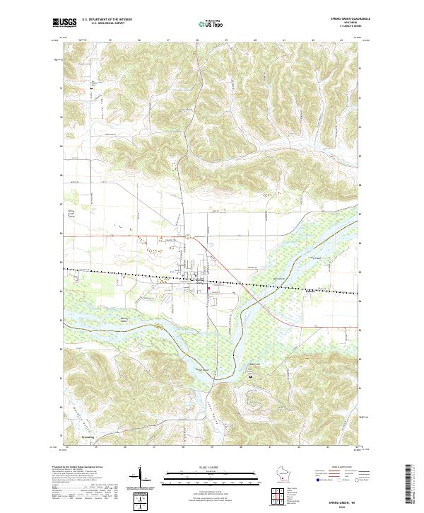 Spring Green topographic map thumbnail
