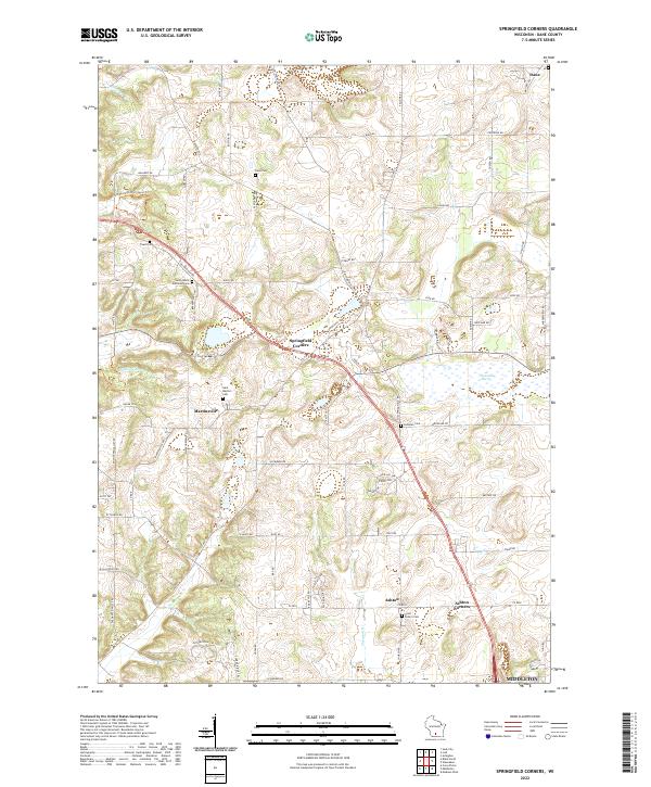 Springfield Corners topographic map thumbnail
