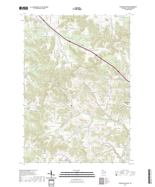 Stenulson Coulee topographic map thumbnail