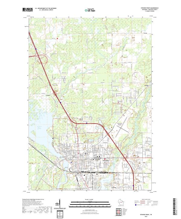 Stevens Point topographic map thumbnail