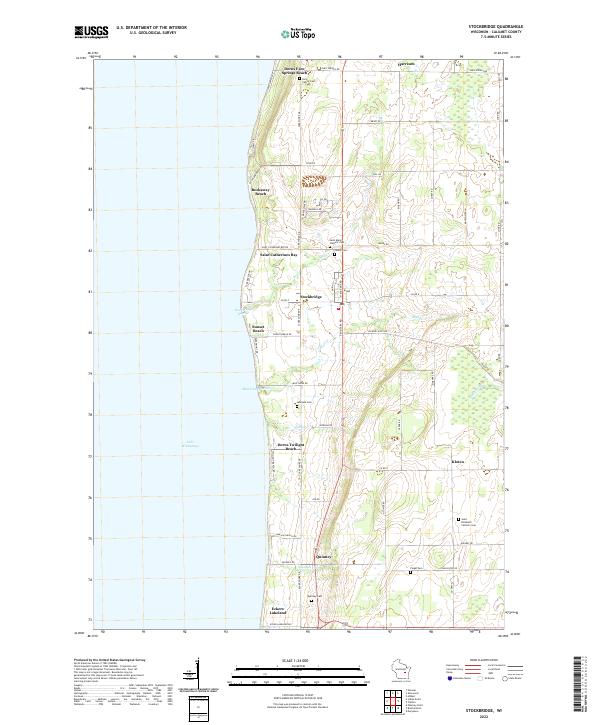 Stockbridge topographic map thumbnail
