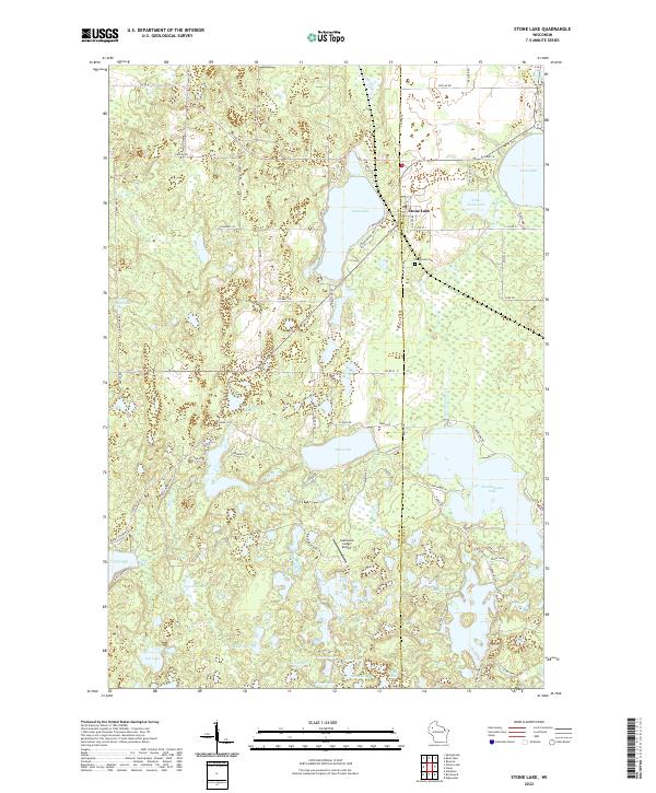 Stone Lake topographic map thumbnail