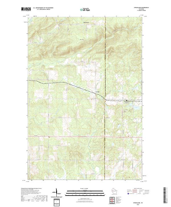 Strickland topographic map thumbnail