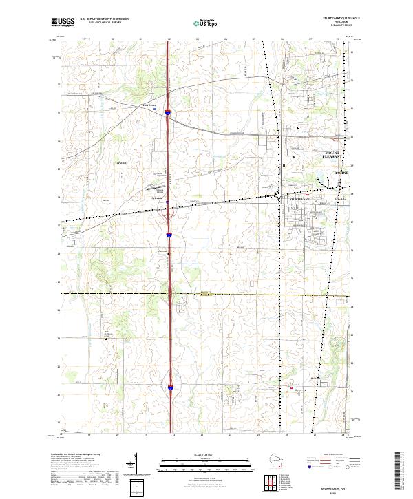 Sturtevant topographic map thumbnail