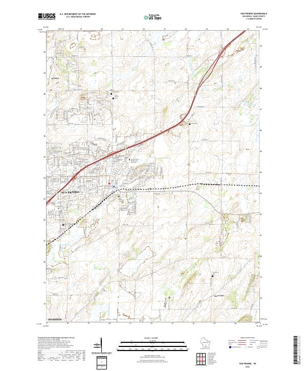 Sun Prairie topographic map thumbnail