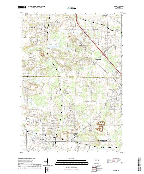Sussex topographic map thumbnail