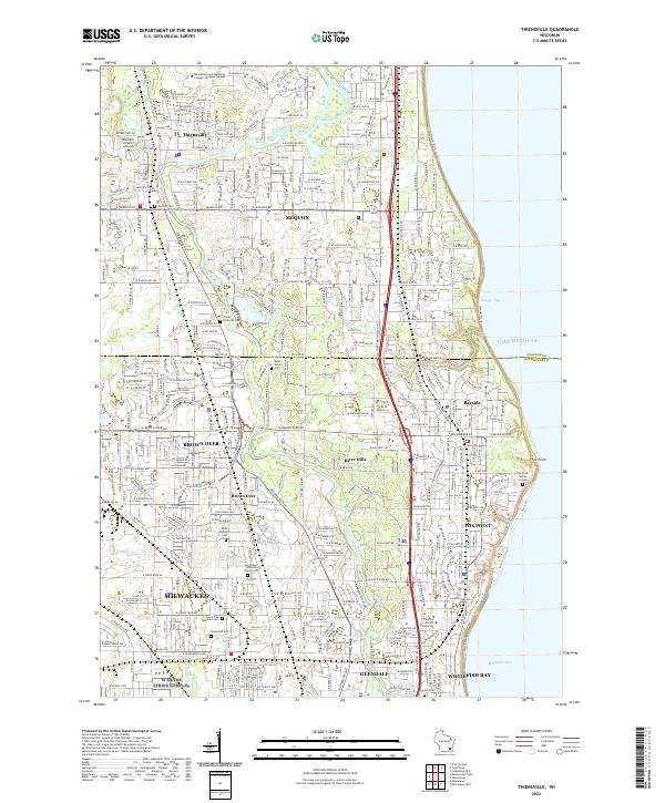 Thiensville topographic map thumbnail