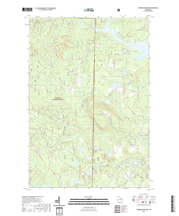 Thunder Mountain topographic map thumbnail