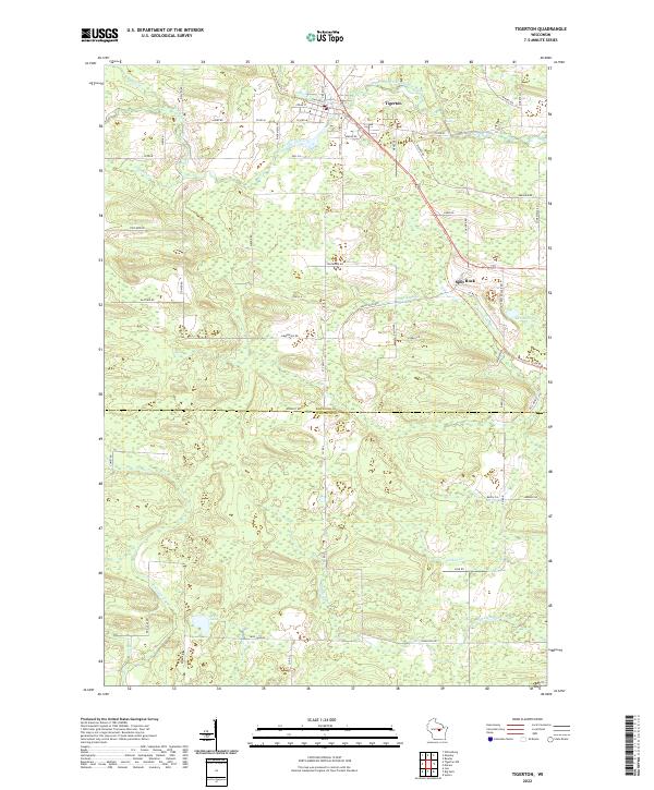Tigerton topographic map thumbnail